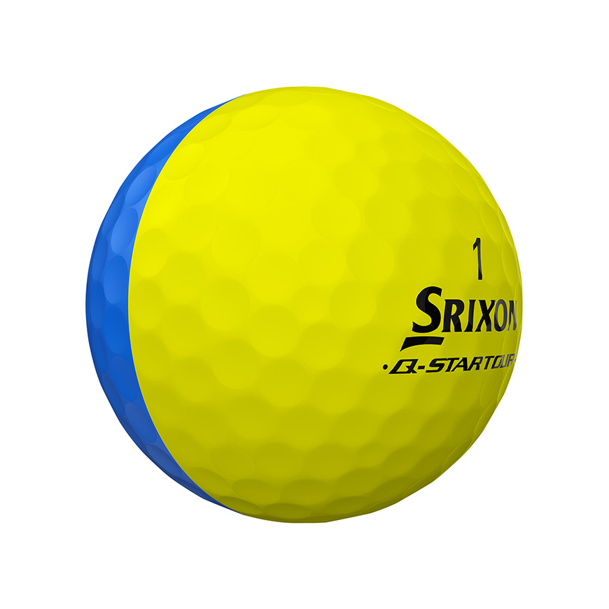 Q-STAR TOUR DIVIDE Golf Balls,Yellow/Blue image number null