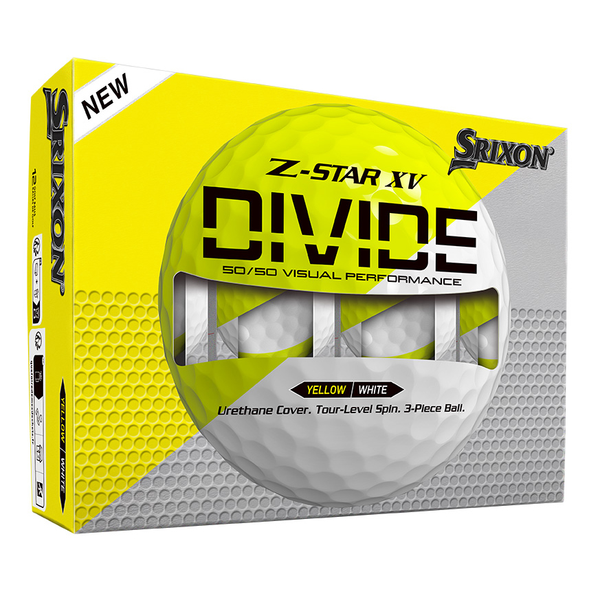 Z-STAR XV DIVIDE Golf Balls,White / Tour Yellow image number null