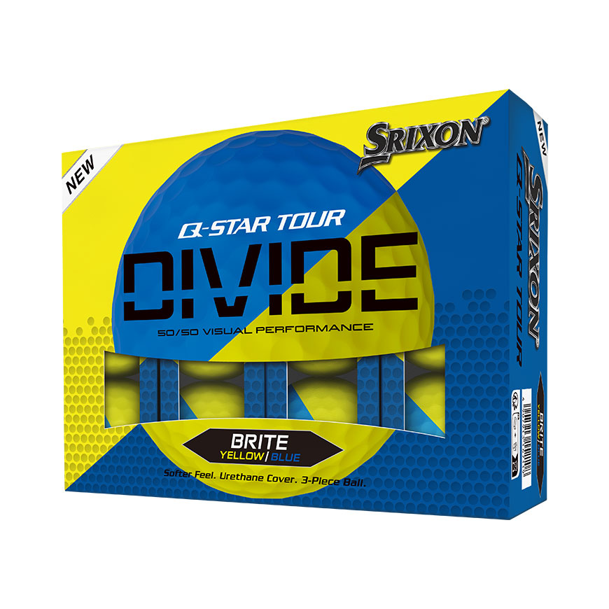 Q-STAR TOUR DIVIDE Golf Balls,Yellow/Blue image number null