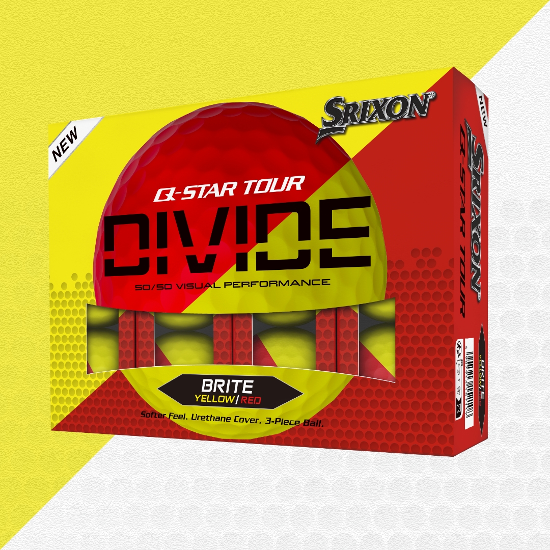 Q-STAR TOUR DIVIDE Golf Balls,Yellow/Red