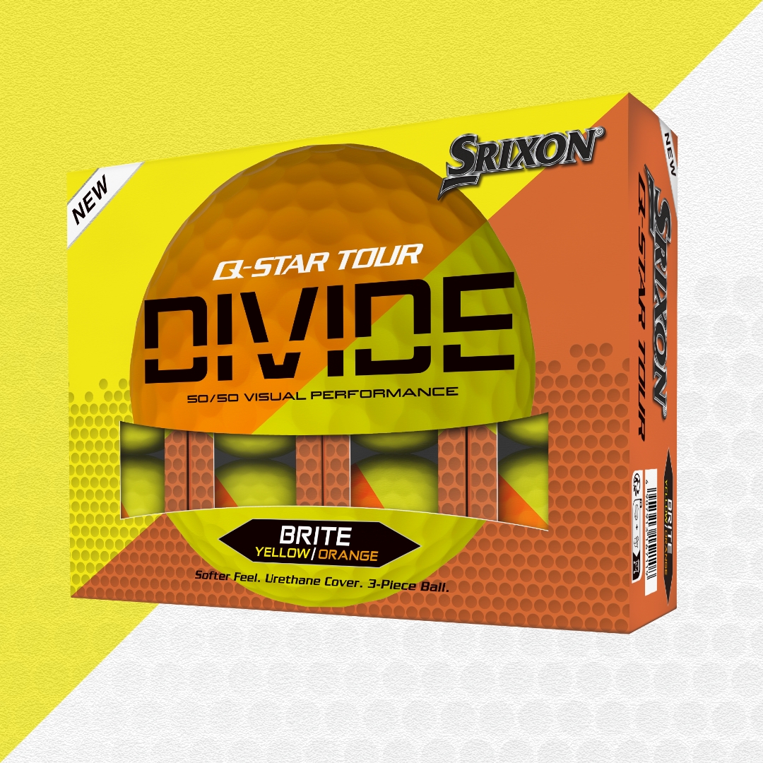 Q-STAR TOUR DIVIDE Golf Balls,Yellow/Orange