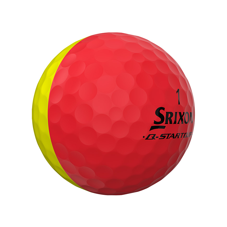 Q-STAR TOUR DIVIDE Golf Balls,Yellow/Red image number null