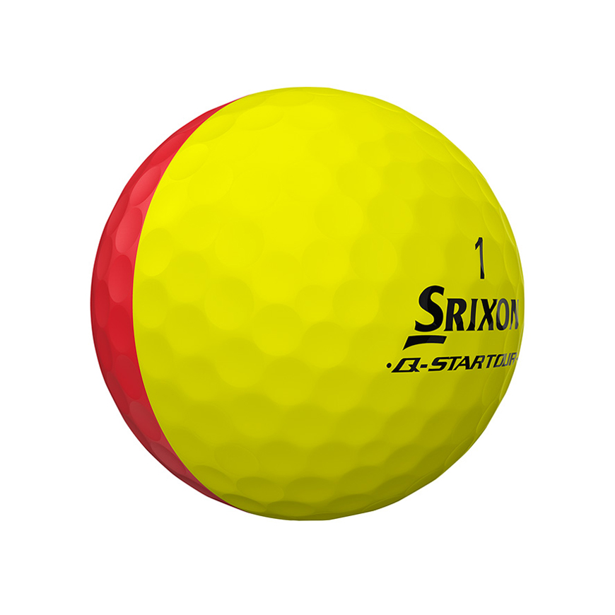 Q-STAR TOUR DIVIDE Golf Balls,Yellow/Red image number null